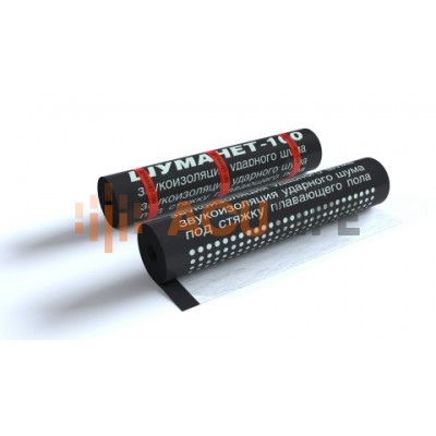 Шуманет-100 Гидро, ГидроЗвукоизоляционный, рулон 10х1м, толщина 5мм