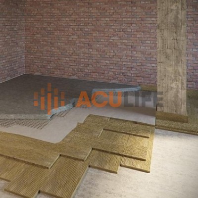 Звукоизоляция пола с применением Шумостоп-С2, К2 (1 слой)