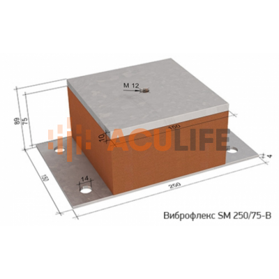 Виброизолирующая опора Виброфлекс SM 120/75-B