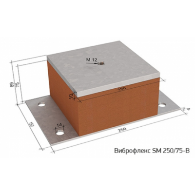 Виброизолирующая опора Виброфлекс SM 120/75-B