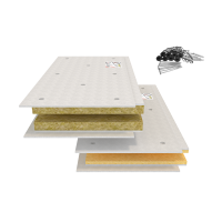 Панель с крепежом АкустикГипс (AcousticGyps) Basic 70 (1,2м x 0,6м x 70мм) 0,72м2