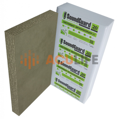 Плита звукопоглощающая SoundGuard ЭкоАкустик 80 1250х600х50 мм 3 м2 Плита звукопоглощающая SoundGuard ЭкоАкустик 80 1250х600х50 мм 3 м2