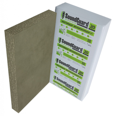 Плита звукопоглощающая SoundGuard ЭкоАкустик 80 1250х600х50 мм 3 м2