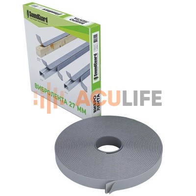 Демпферная виброгасящая лента SoundGuard ВиброЛента 27  х 4 мм (12 м.п/рул.) Демпферная виброгасящая лента SoundGuard ВиброЛента 27  х 4 мм (12 м.п/рул.)