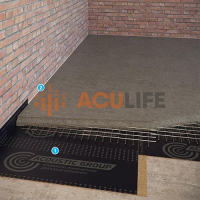 Гидро-звукоизоляционный пол с применением Шуманет-100 Комби